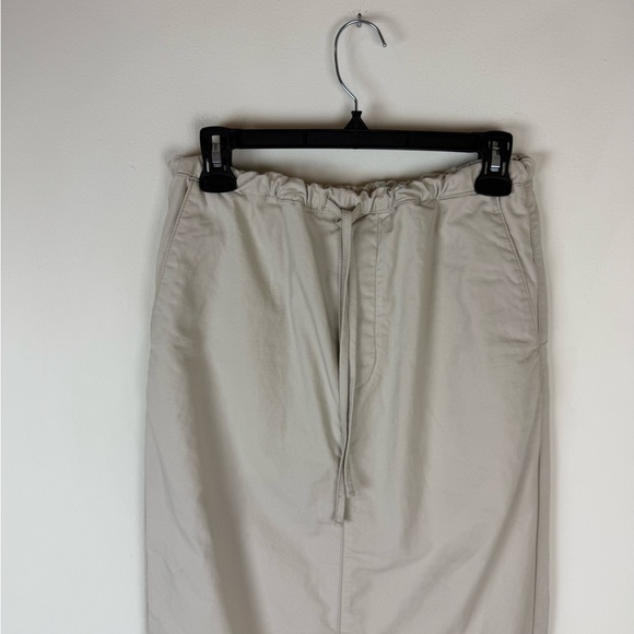 Helsa NEW Workwear Long Y2K Khaki Cotton Casual Tan Maxi Skirt in Taupe Size S - Picture 4 of 9